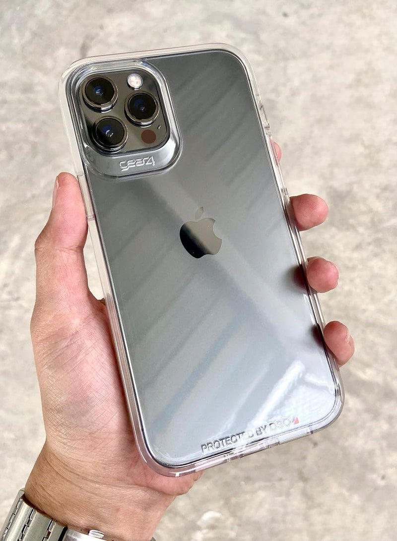 جيرفور جراب Gear4 Crystal Palace متوافق مع هاتف iPhone 13 Pro Max مقاس 6.7 بوصة، حماية متقدمة من الصدمات مع التكنولوجيا، مضاد للاصفرار، غطاء هاتف - شفاف - Image 2