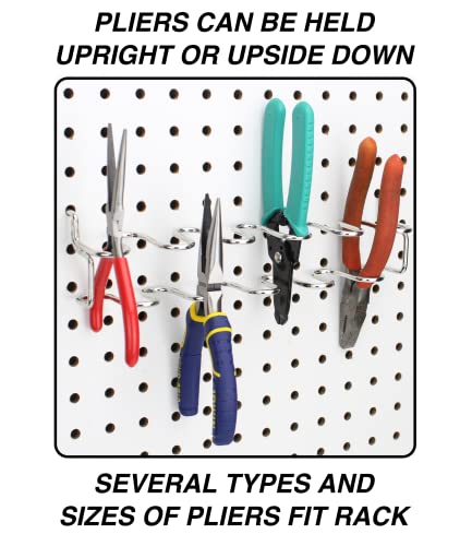 Right Arrange RightArrange Pegboard Pliers Holder - Holds 11 Pliers per Rack - Hooks to Any Peg Board - Pegboard Organization Accessory for Workbench, Garage, Tool Shed, Craft Room - Scissor Organizer Accessory - Image 3