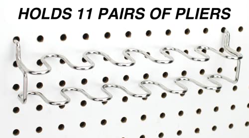 Right Arrange RightArrange Pegboard Pliers Holder - Holds 11 Pliers per Rack - Hooks to Any Peg Board - Pegboard Organization Accessory for Workbench, Garage, Tool Shed, Craft Room - Scissor Organizer Accessory - Image 4