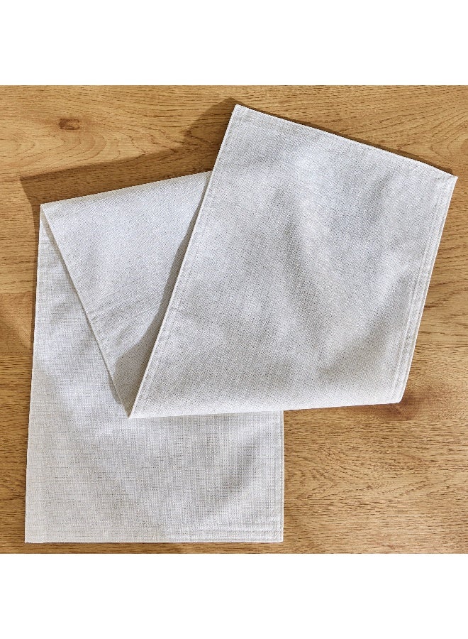 Home Box Looma Lurex Jacquard Table Runner - Cream - 33x120 cm - Image 3