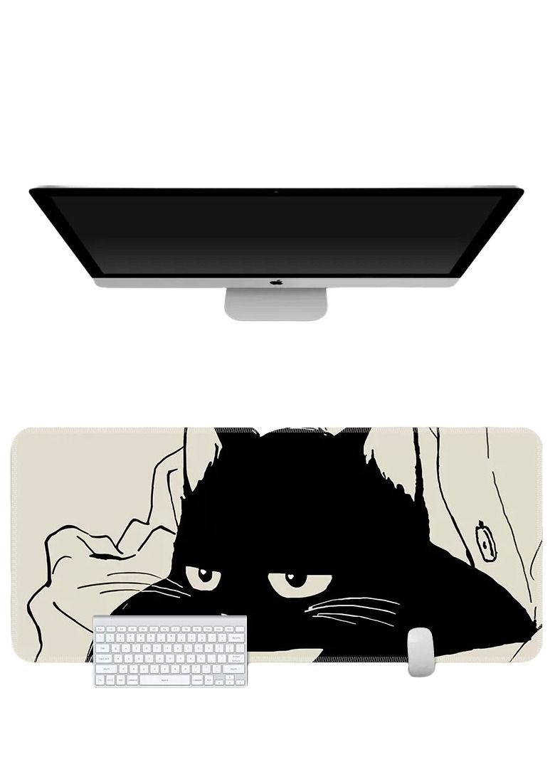 Mistyblue Extended Gaming Mouse Pad, Office Large Desk Mat Non-Slip Rubber Base with Stitched Edges(35.4x15.7in), Waterproof Computer Keyboard Mouse Mat for Work Game Office Home - Image 1