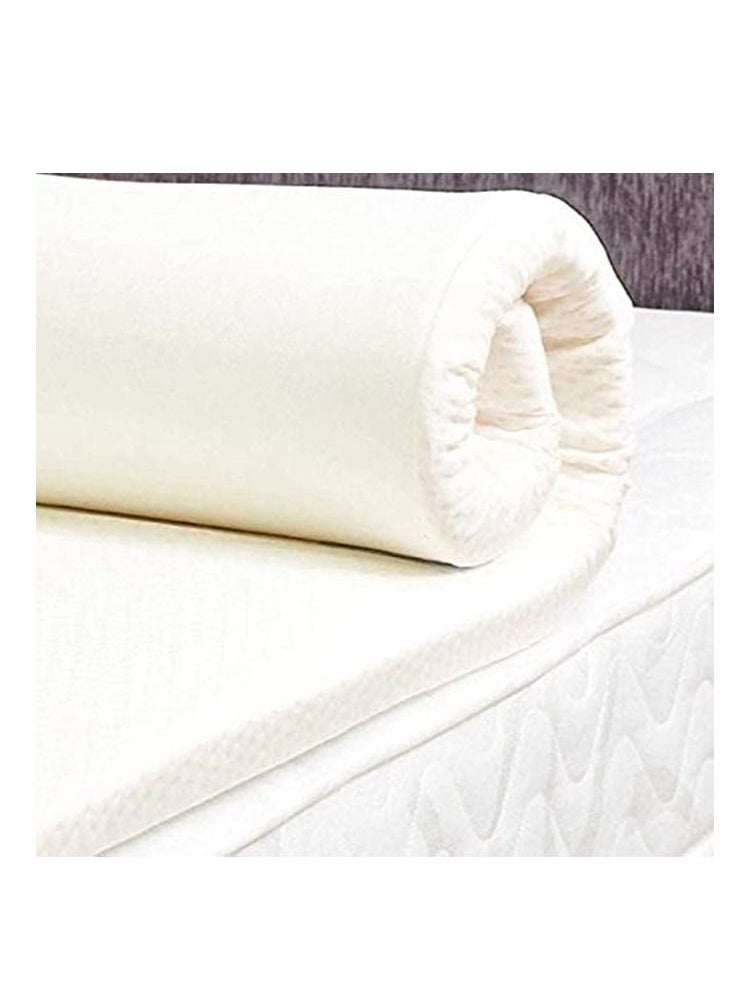 R2R FURNITURE - غطاء مرتبة من إسفنج الذاكرة عالي الجودة، 2 بوصة، أغطية سرير متوسطة الصلابة لآلام الظهر، وسادة مرتبة من إسفنج الذاكرة النقي مع غطاء قابل للإزالة، مقاس كينج (180 × 200) - Image 1