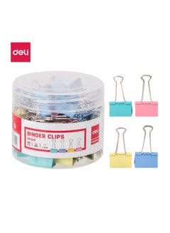 Deli Deli E8555A Binder Clips - 19mm - Assorted Colors  - Image 1