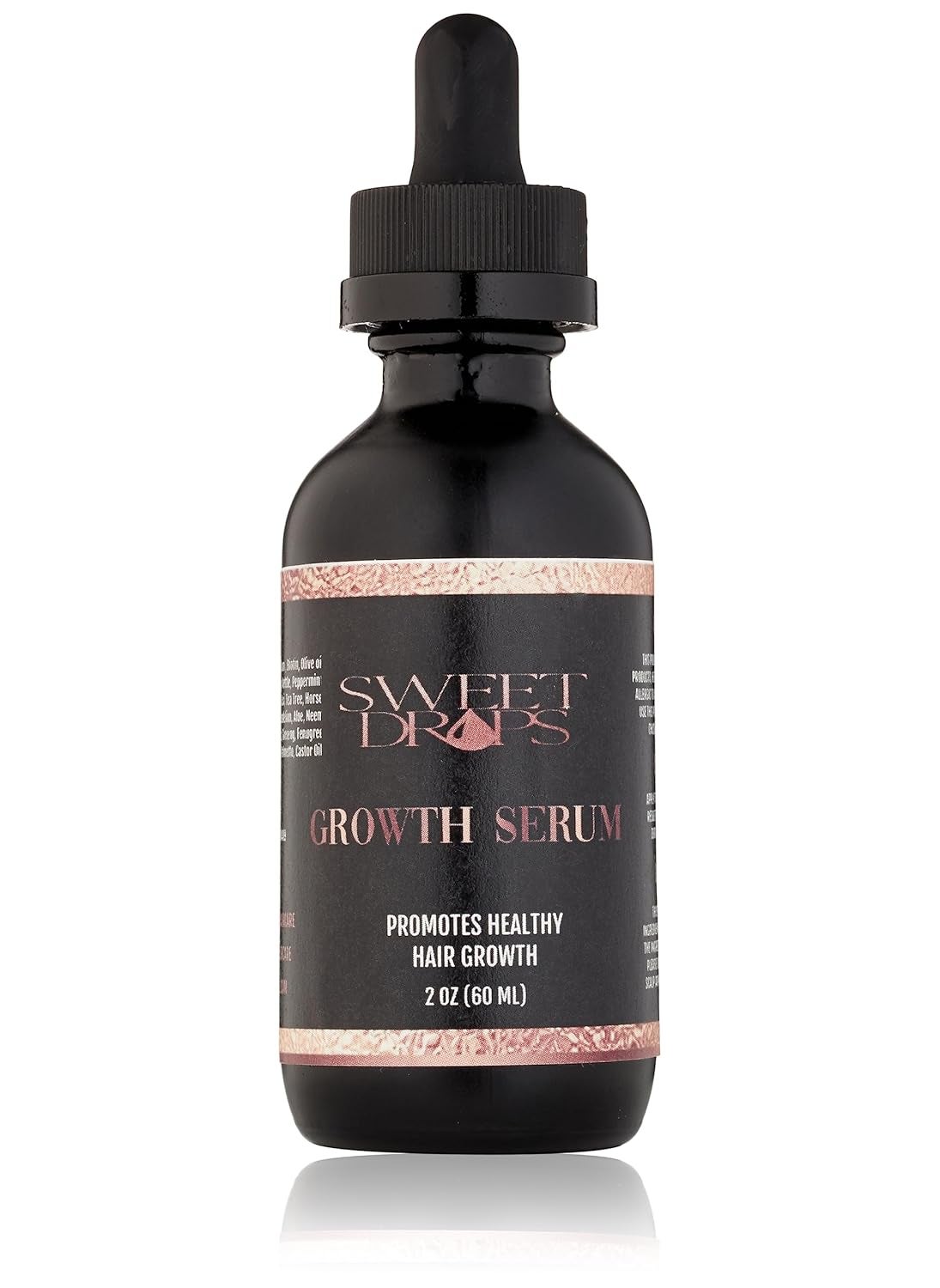 Sweet Drops - Hair Regrowth Oil  Great for natural  protective styles  Combats Alopeica  Dandruff  Promotes Healthy hair  scalp  Family friendly 2 oz Glass Bottle wdropper - Image 1