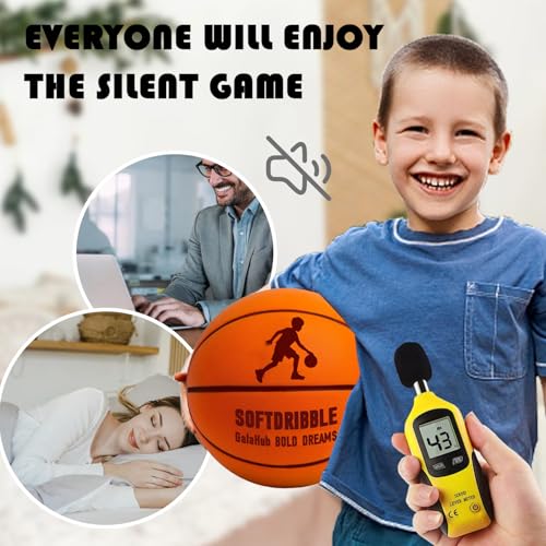 GalaHub Silent Basketball Size 7（29.5’’） 2025 New Upgraded | Soft Foam Indoor Basketball for Kids & Adults, Quiet Bounce, Durable & Safe for Home, Office, and Dorm Room - Image 2