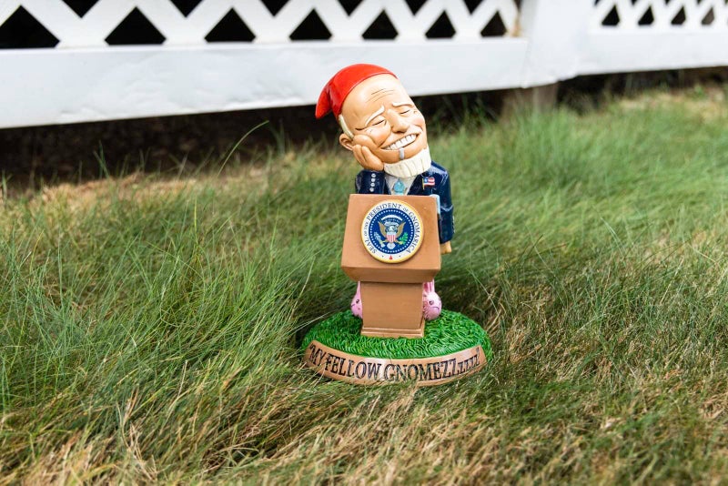 بيج ماوث Bigmouth Inc Sleepy Biden Garden Gnome تمثال في الهواء الطلق في الهواء الطلق والفناء تمثال تمثال ديكورات النحت المضحكة هدية سياسية هدفة - Image 3