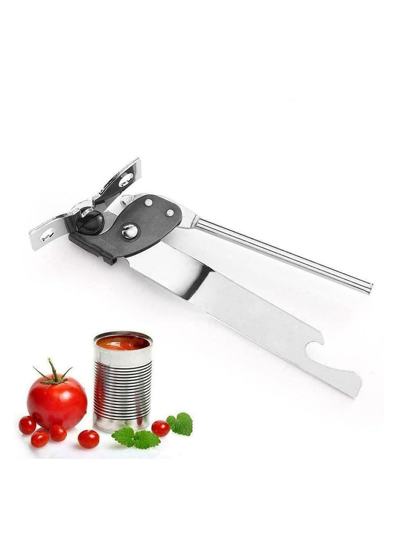 Generic - Premium Stainless Steel Can Opener with Bottle Opener Function – Ergonomic Design for Effortless Opening, Compact Size (14x6 cm) - Image 1