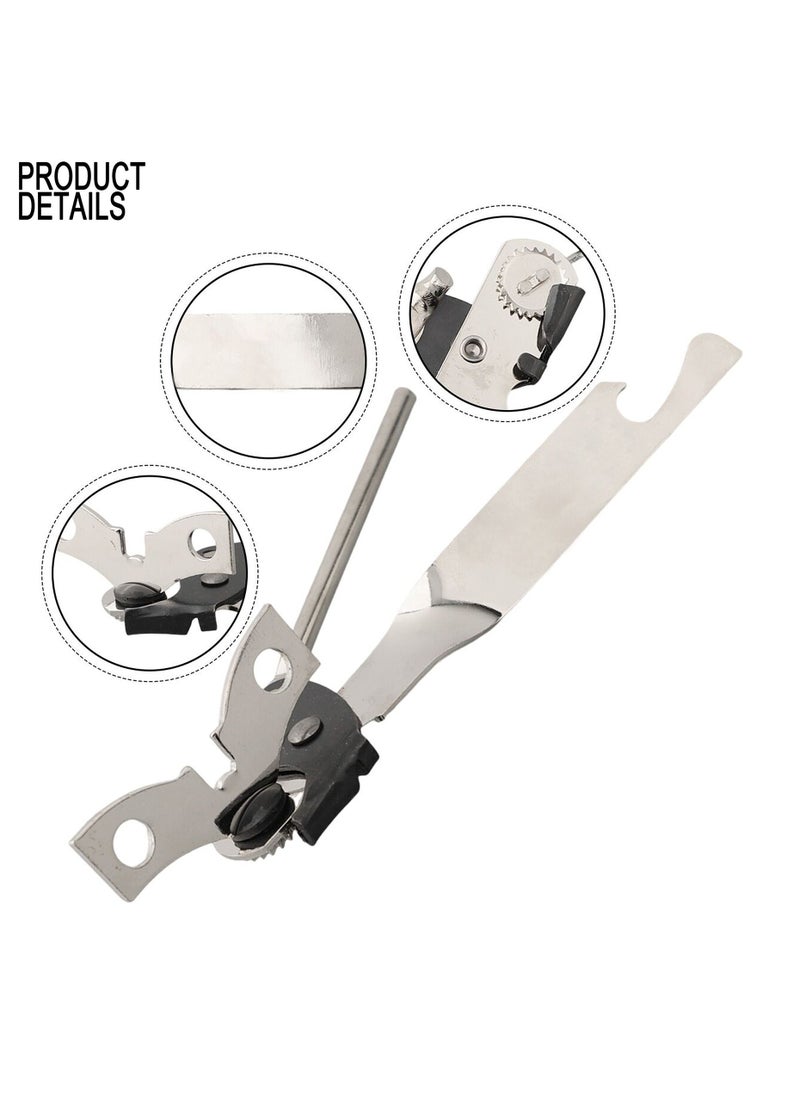 Generic - Premium Stainless Steel Can Opener with Bottle Opener Function – Ergonomic Design for Effortless Opening, Compact Size (14x6 cm) - Image 1