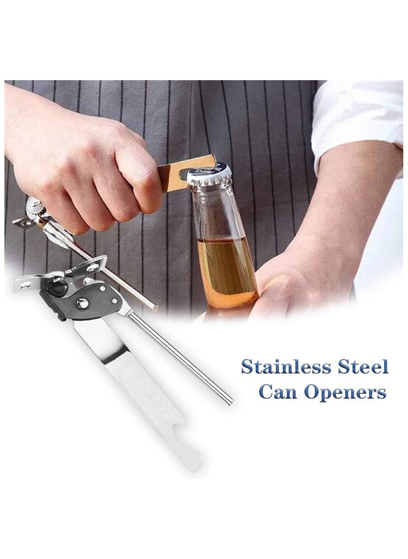 Generic - Premium Stainless Steel Can Opener with Bottle Opener Function – Ergonomic Design for Effortless Opening, Compact Size (14x6 cm) - Image 1