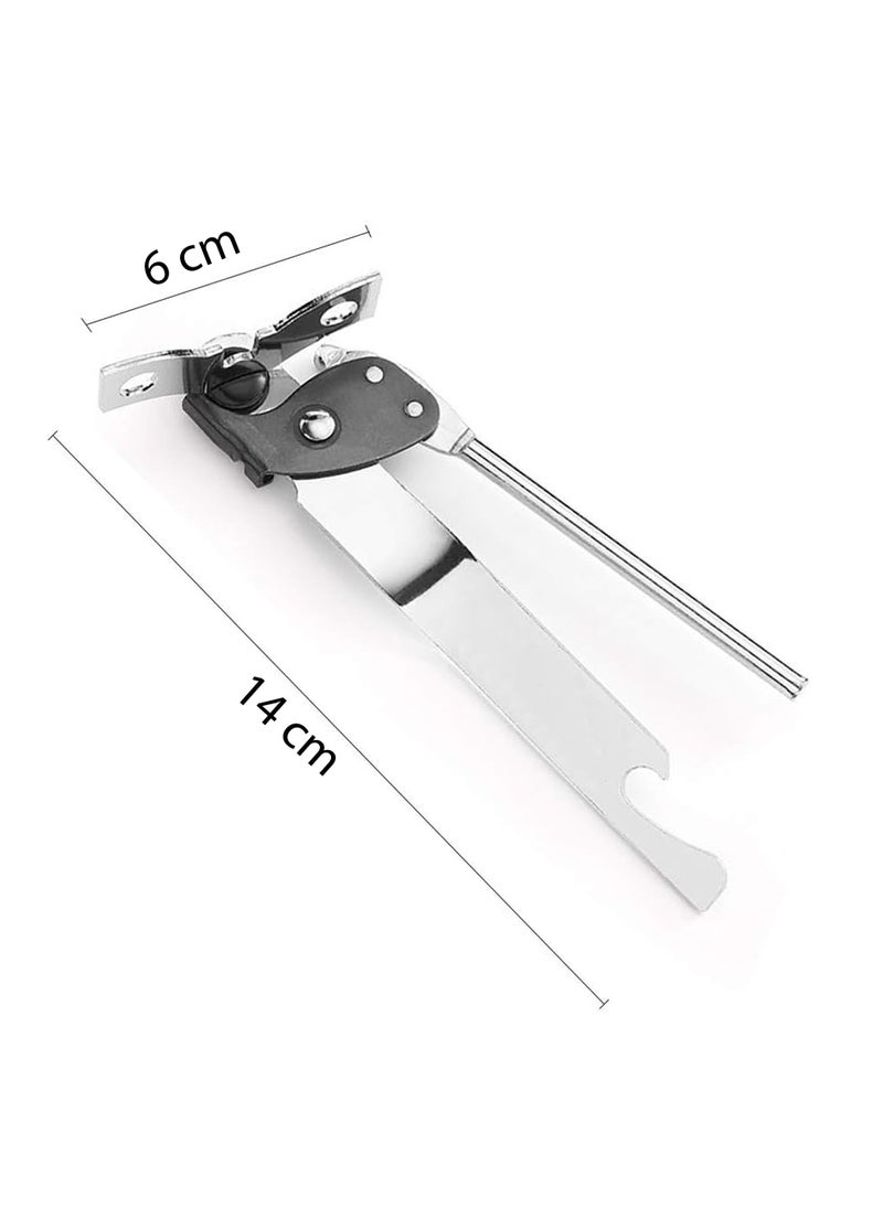 Generic - Premium Stainless Steel Can Opener with Bottle Opener Function – Ergonomic Design for Effortless Opening, Compact Size (14x6 cm) - Image 1