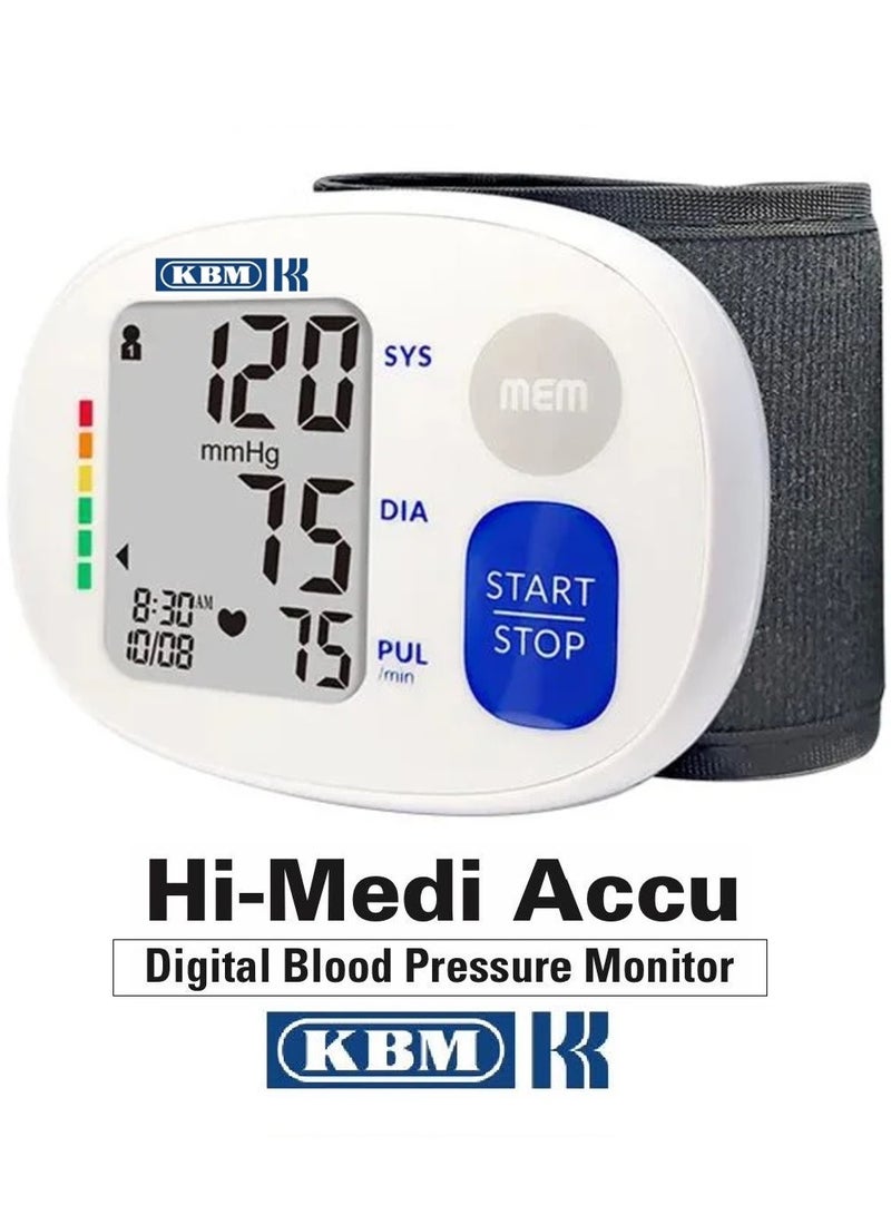 KBM HI-Medi Accu Digital Wrist Blood Pressure Monitor - Image 1