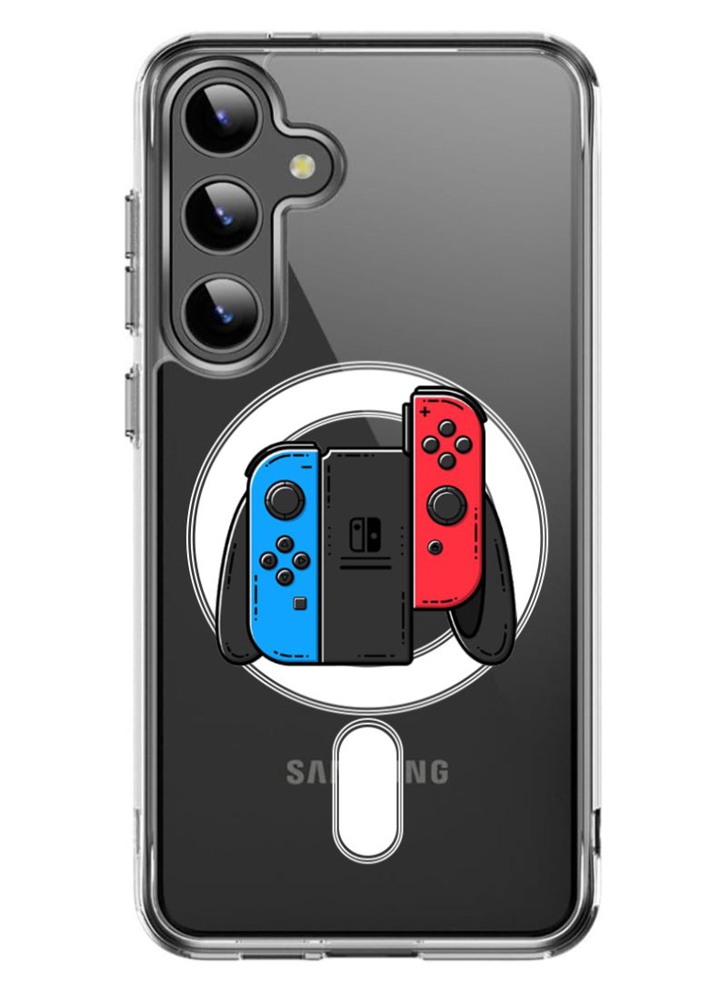Theodor Magnetic Case for Samsung Galaxy S24 Plus 6.7-inch Compatible with MagSafe Wireless Charging, Shockproof Phone Bumper Cover Nintendo 1 - Image 1