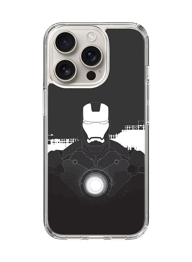 Stylizedd For iPhone 16 Pro Case [Compatible with MagSafe] Slim Magnetic cover Clear Phone Case - Iron Man Beam - Image 1