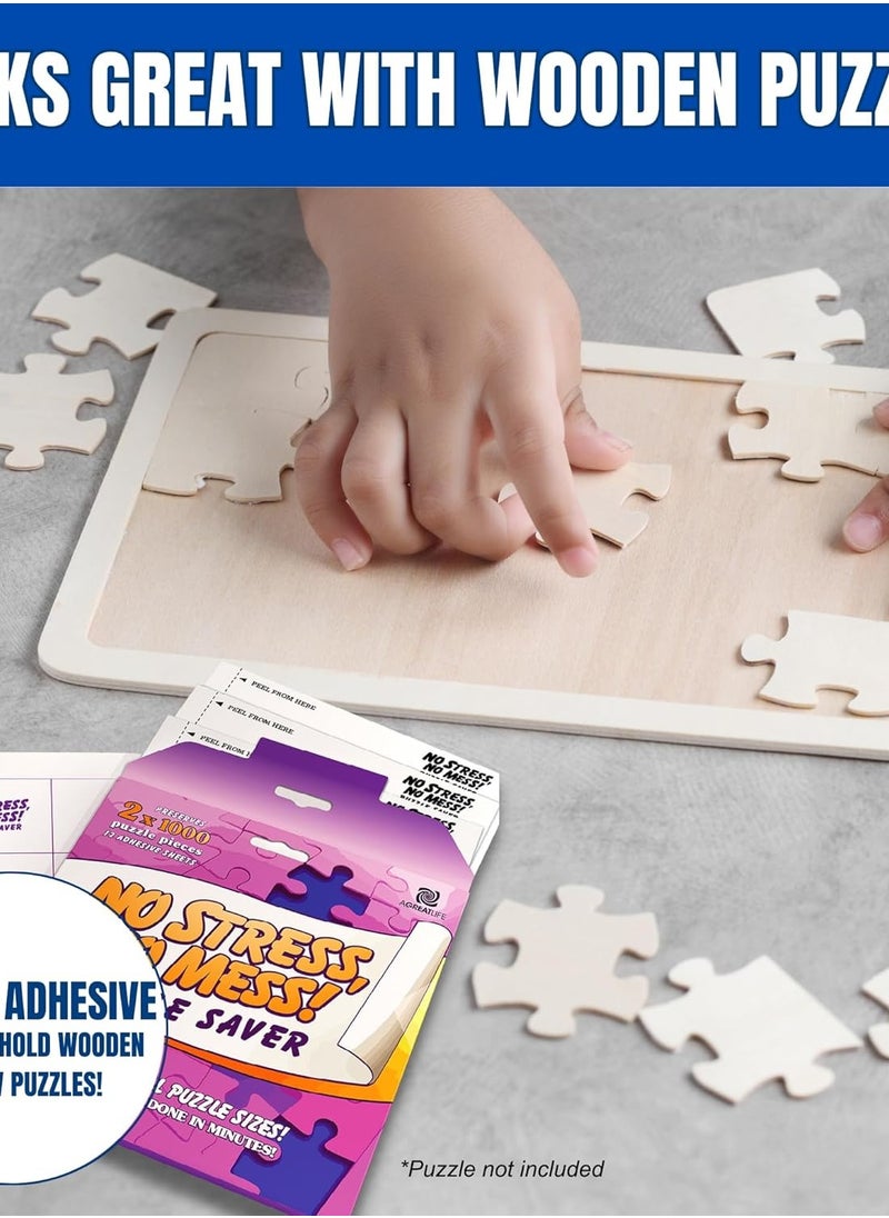 12-Sheet Peel & Stick Puzzle Saver: Preserve and Hang Your Jigsaw Masterpiece Without Hassle - Easily Frame Most Boards With a Strong Adhesive That Lasts