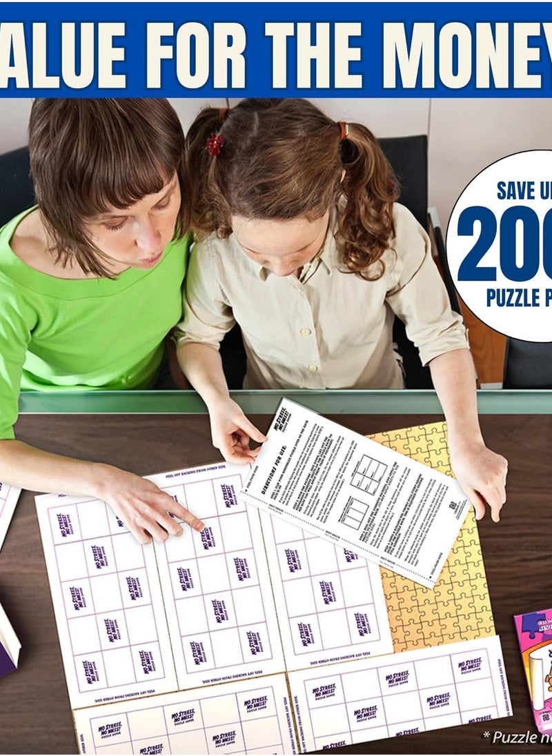 12-Sheet Peel & Stick Puzzle Saver: Preserve and Hang Your Jigsaw Masterpiece Without Hassle - Easily Frame Most Boards With a Strong Adhesive That Lasts