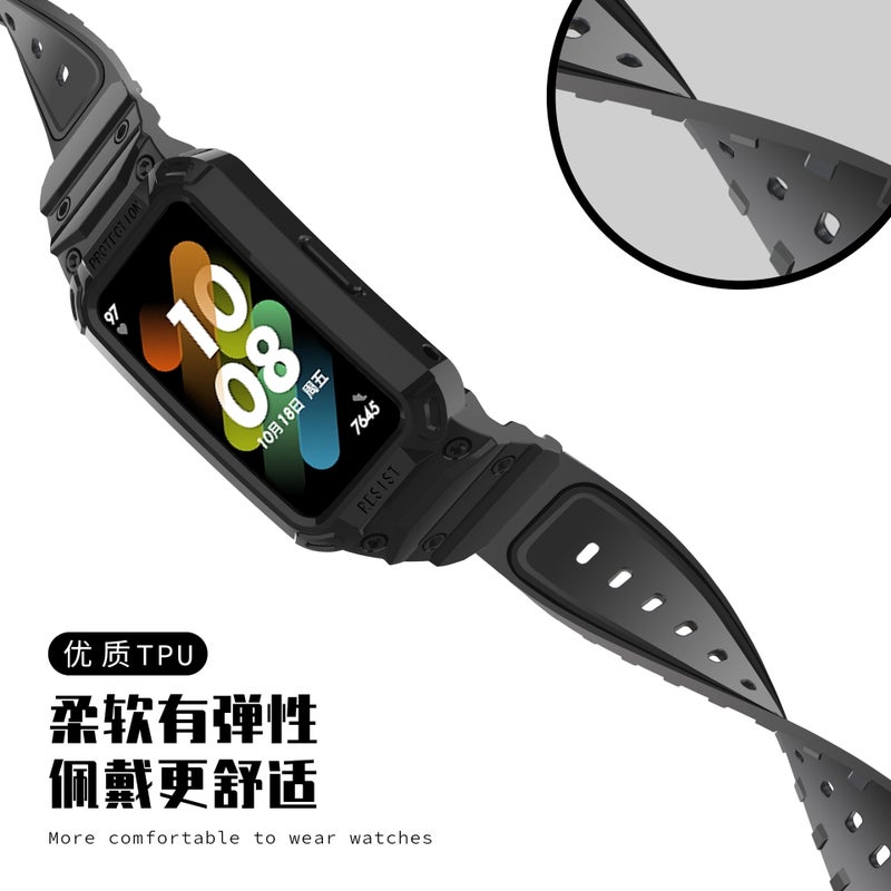 Suitable For Huawei Band 10/9/8/7/6 Universal Tpu Integrated Strap Sports Anti-Drop Honor Band 6 Wristband - Image 3