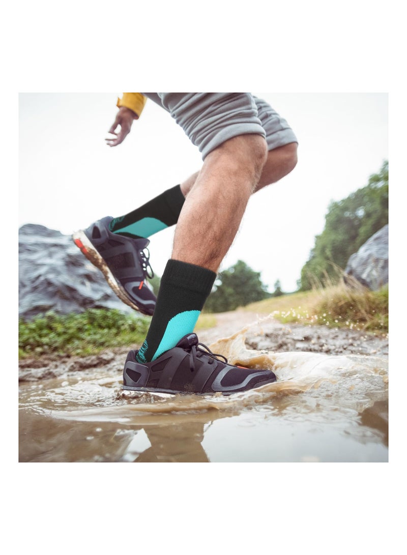 SOLARAE Waterproof Socks Unisex, Waterproof Breathable Socks, Outdoor Hiking Wading Fishing Socks for Men Women, Weatherproof, for Camping, Hiking, Running, Skiing and Other Outdoor Activities(2 Pairs)(M) - Image 3