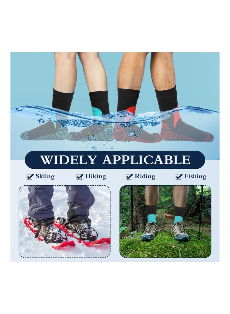 SOLARAE Waterproof Socks Unisex, Waterproof Breathable Socks, Outdoor Hiking Wading Fishing Socks for Men Women, Weatherproof, for Camping, Hiking, Running, Skiing and Other Outdoor Activities(2 Pairs)(M) - Image 5