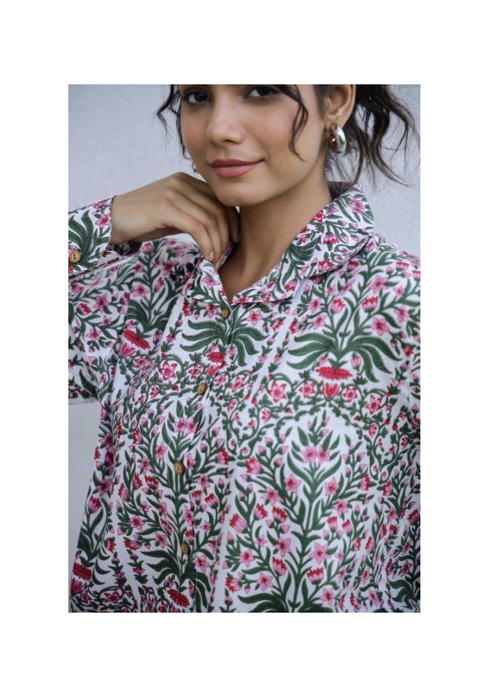 Label Flavia قميص كاجوال مزخرف بألوان متعددة للنساء - Image 3