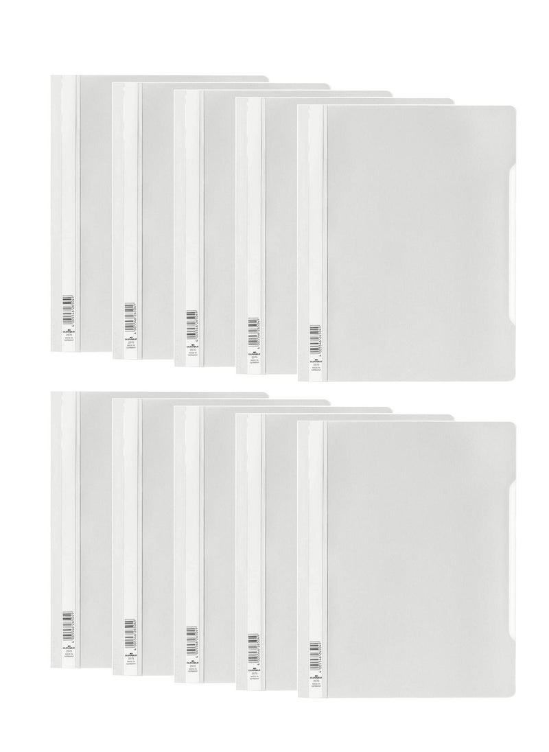 Durable - 10-Piece Clear View Folder White - Image 1