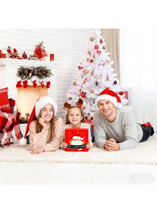 تابيت جوارب عيد الميلاد للنساء/الرجال، 4 أزواج من جوارب عيد الميلاد الدائرية برسومات كرتونية لطيفة (شجرة عيد الميلاد، رنة، رجل ثلج)، جوارب هدايا أعياد الميلاد - Image 5