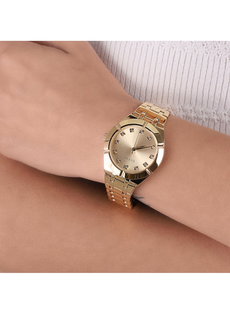 GUESS ساعة يد نسائية أنالوج بشكل دائري من الفولاذ المقاوم للصدأ GW0114L2 - 36 مم - Image 5