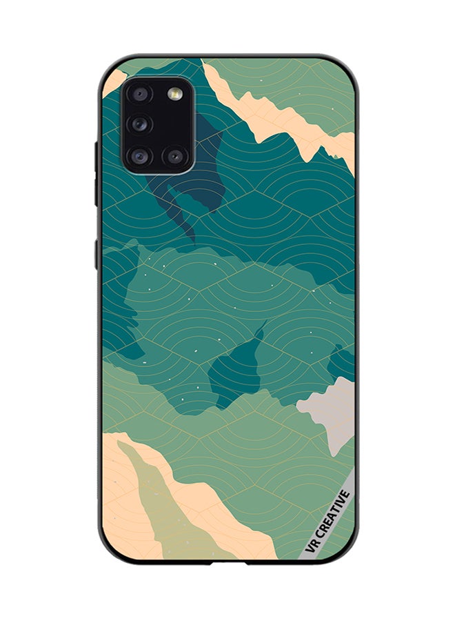 VR CREATIVE Protective Case Cover For Samsung Galaxy A31 Line Art Landscape Design Multicolour - Image 1