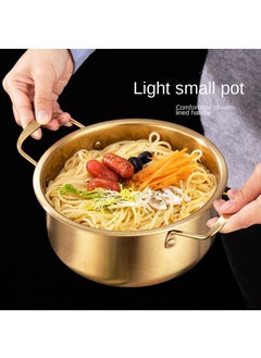 Y&D 18*6.5 Stainless Steel Thickened Golden Binaural Soup Pot With Lid  - Image 3