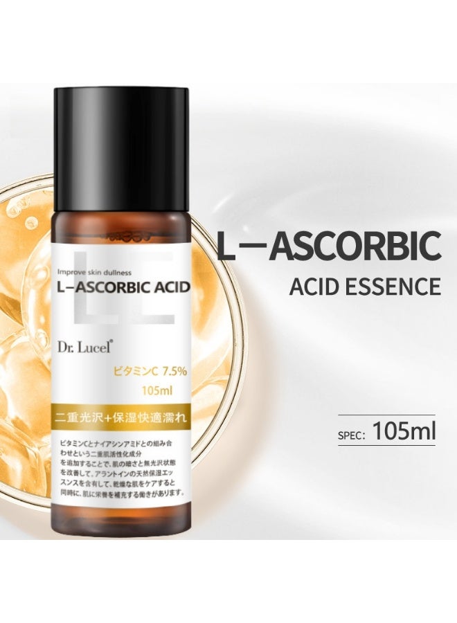 Dr. Lucel سيروم حمض الأسكوربيك L لتفتيح البشرة بتركيز 7.5% | يُثبط إنتاج الميلانين، يُحسّن بهتان البشرة، ويُفتح لونها، 105 مل - Image 1