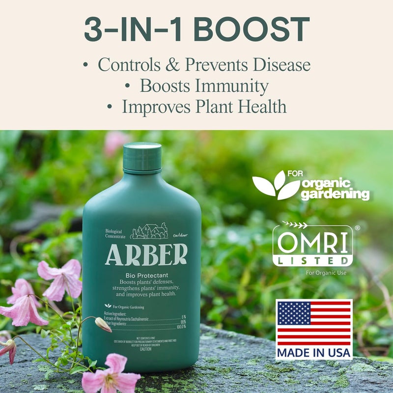 Arber Bio Protectant | Organic Outdoor Plant Fungicide and Root Stimulate Liquid Concentrate | Natural Bloom Boosting Growth Gardening Solution | Control Mildew, Mold, Spots | Make Over 16 Gallons - Image 2
