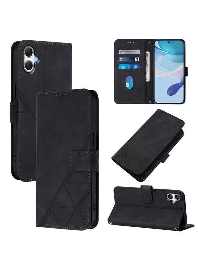 erorex Case For Samsung Galaxy A06 5G Crossbody 3D Embossed Flip Leather Phone Case - Image 1