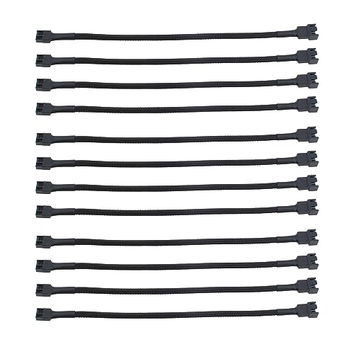 Maxmoral 12pcs 106 inch 4Pin PWM Fan Splitter Cable PC Fan Extension Cable CA PWM Fan Extension Cable for Computer ATX Case Cooling Fan Cable - Image 1