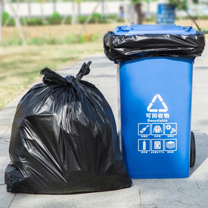 Factory Oversized Garbage Bags Large Thick Household Black 60 Commercial El 80 Sanitation Property Plastic Bags - Image 5