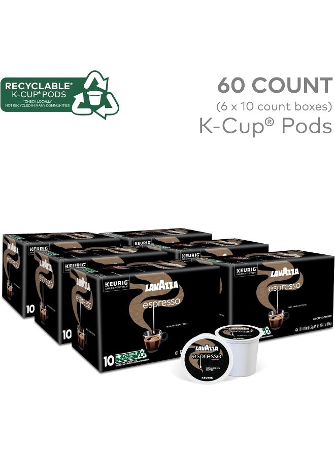Lavazza Espresso, Single-Serve Keurig K-Cup Pods, Medium Roast Coffee, 60-Count Box (6 Packs of 10) - Image 3