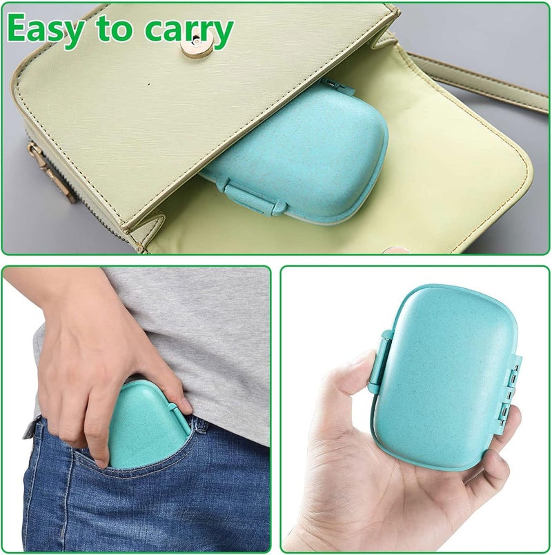 AccuPrints Sumiko Portable Empty First Aid Medicine Tablet 8 Compartments Portable Pill Case | Plastic Small Size Mini Travel Medicine Pouch Waterproof Seal Handy Pills Pocket for Travels & Gifts - Image 3