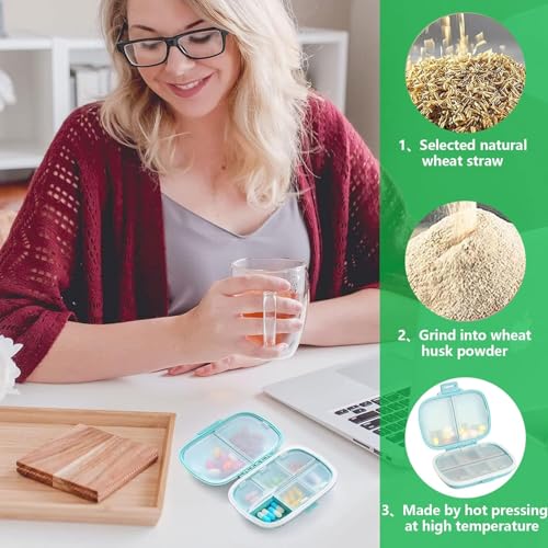 AccuPrints Sumiko Portable Empty First Aid Medicine Tablet 8 Compartments Portable Pill Case | Plastic Small Size Mini Travel Medicine Pouch Waterproof Seal Handy Pills Pocket for Travels & Gifts - Image 5