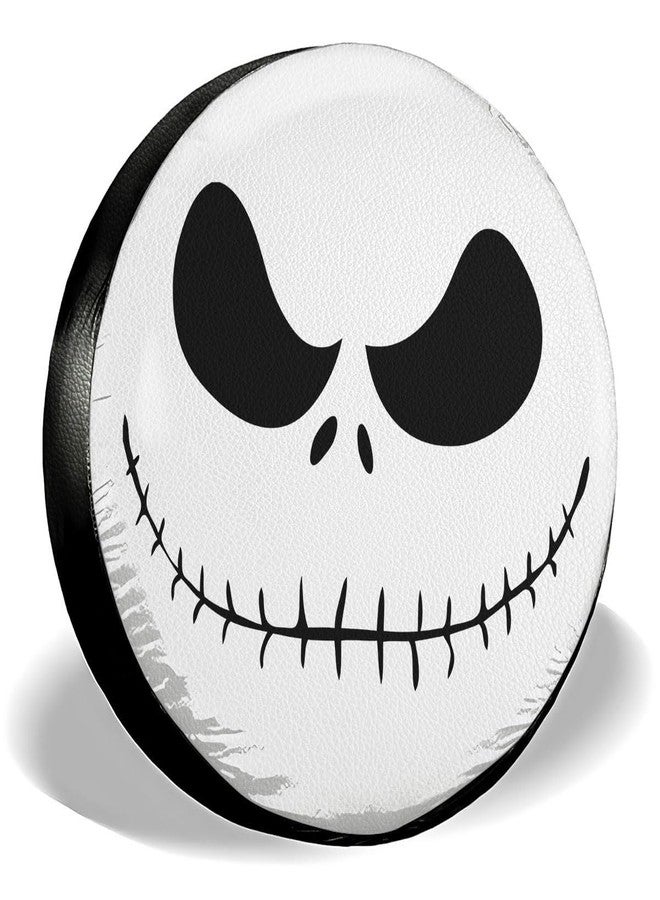 GENANY Spooky Horror Nightmare Skellington Size 16 Heavy Duty PVC Leather Spare Tire Cover, Universal Fit Tire Cover for Trailer RV Camper, Dustproof with No Camera Hole - Image 1