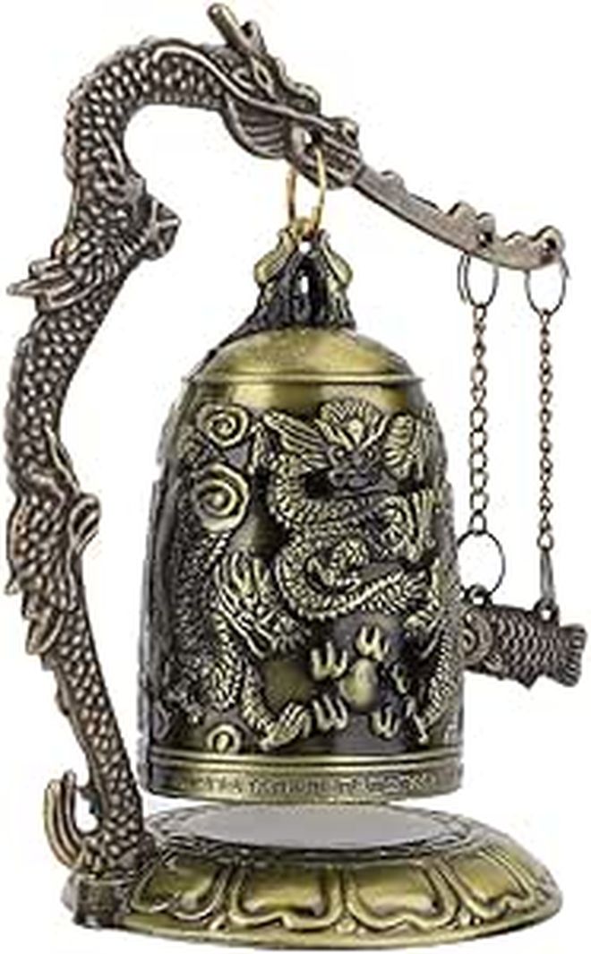 Vintage Dragon Bell Small Size Rustic Decor Artisan Gift For Friend - Image 1