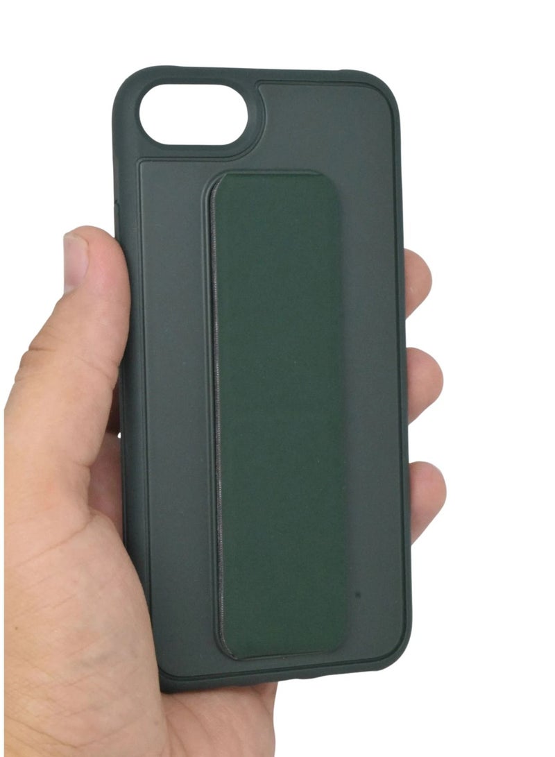 جراب واقٍ لهاتف Apple iPhone 7/8 مغطى بالكامل بحامل حامل بمقبض الإصبع وغطاء مضاد للانزلاق ومقاوم للصدمات - Image 2