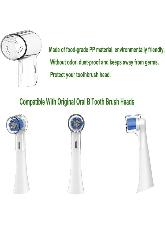 HORNORM Electric Toothbrush Travel Case for OralB Toothbrushes 6Pcs Reusable Toothbrush Head Covers Compatible with Oral B Electric Toothbrush Heads White - Image 4
