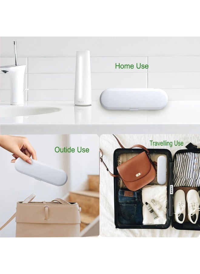 HORNORM Electric Toothbrush Travel Case for OralB Toothbrushes 6Pcs Reusable Toothbrush Head Covers Compatible with Oral B Electric Toothbrush Heads White - Image 5