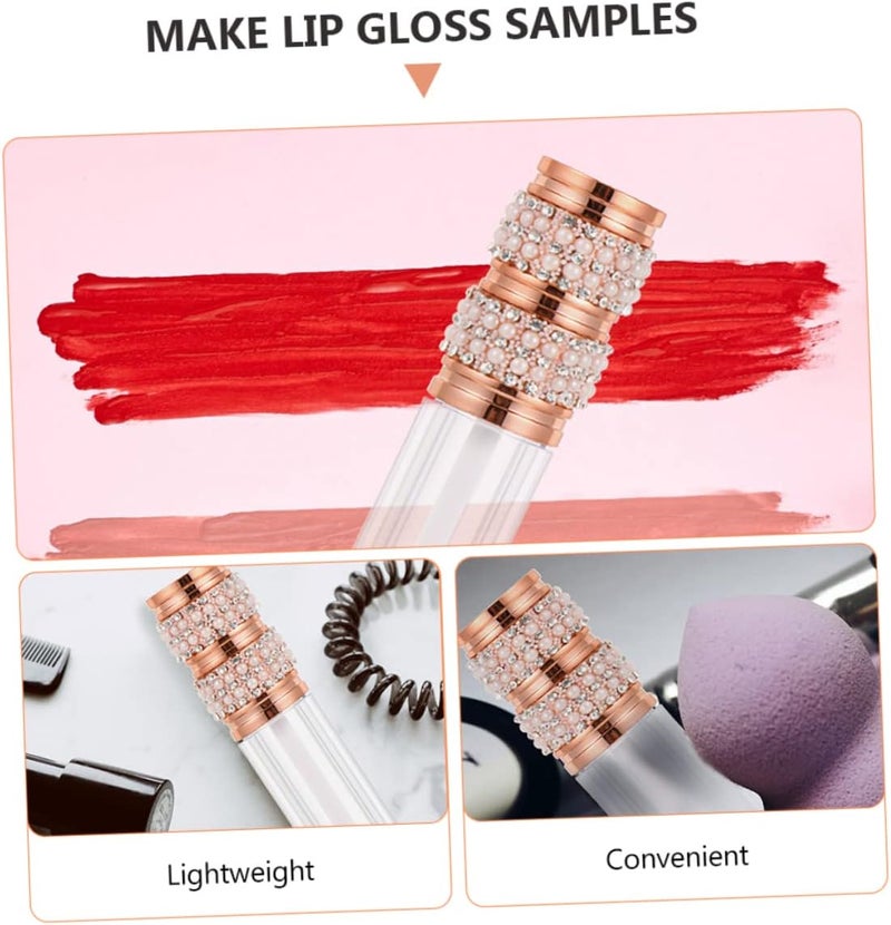 4pcs Pearl Gloss Tube Portable Refillable Lip Balm Containers for Diy Lipstick Travel-friendly - Image 5