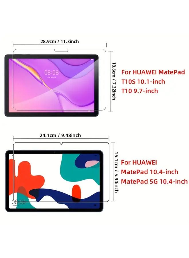 Premium Tempered Glass Screen Protector 2 Pack For MatePad 10.4 Tablet HD Clear Anti Fingerprint - Image 3