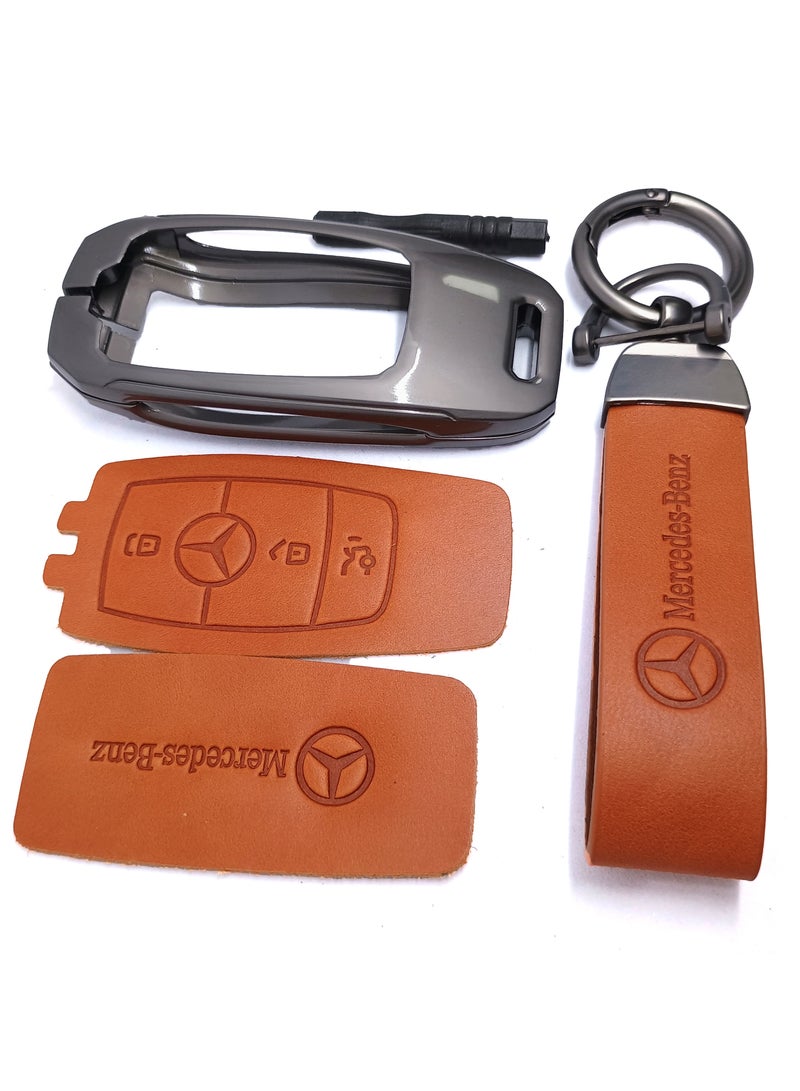 Service Zone 3 Buttons Car Remote Cover High Quality Leather Material For Mercedes Benz A/C/E/S/G Class GLC CLE CLA GLB GLS - Image 5