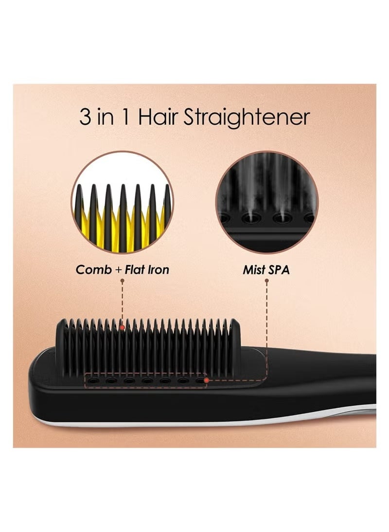 K.SKIN Hair Straightener Brush, 30s Fast Heating, 3 Temp Settings, Anti-Scald Design and 30mins Auto-Off, - Image 3