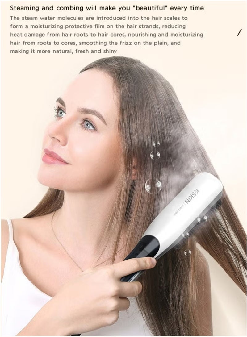 K.SKIN Hair Straightener Brush, 30s Fast Heating, 3 Temp Settings, Anti-Scald Design and 30mins Auto-Off, - Image 2