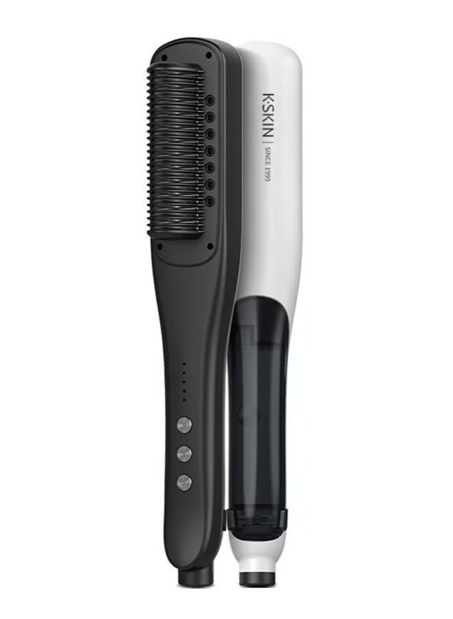 K.SKIN Hair Straightener Brush, 30s Fast Heating, 3 Temp Settings, Anti-Scald Design and 30mins Auto-Off, - Image 1