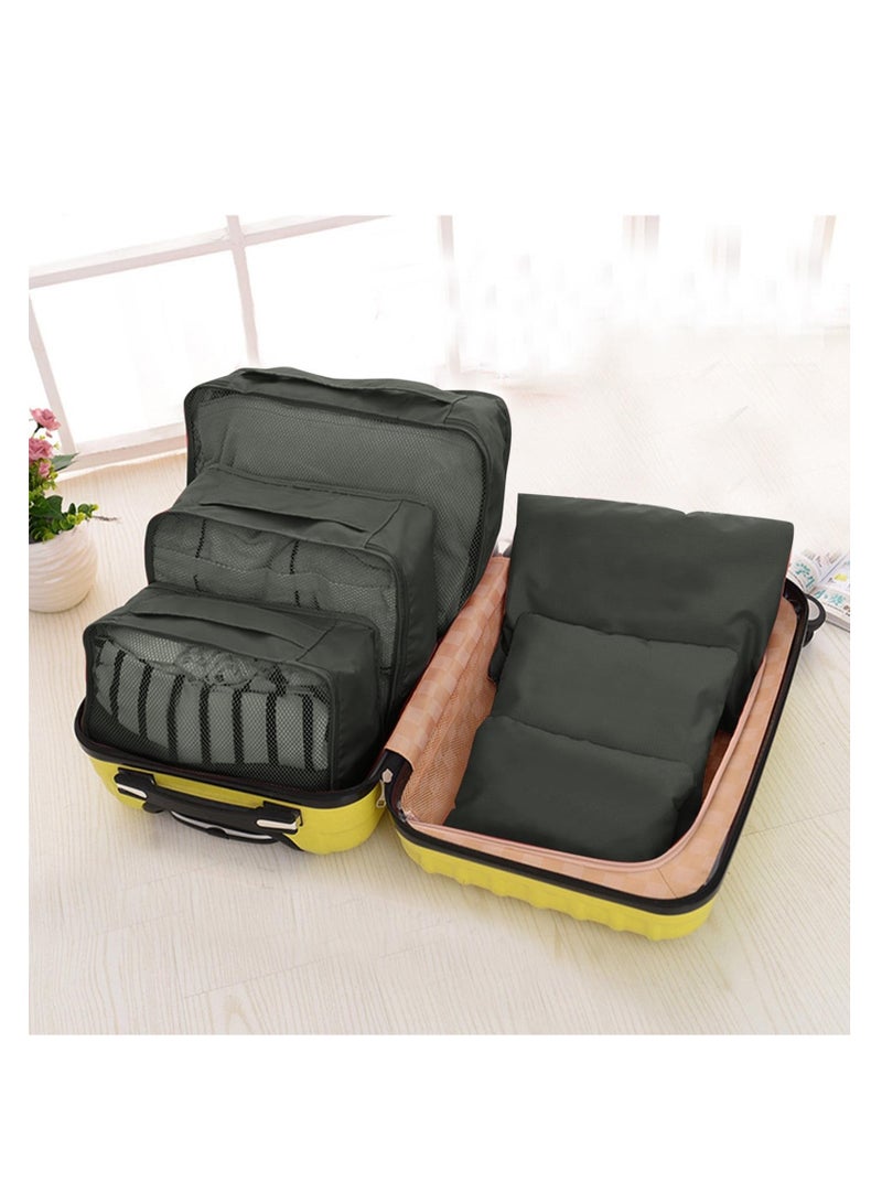 KASTWAVE Set of 6 Travel Clothes Storage Sorting Bags, 3 Various Sizes Travel Luggage Packing Organizers, Travel Cubes Organizer Bags Compression for Travel Carry On Suitcase Clothes - Image 2