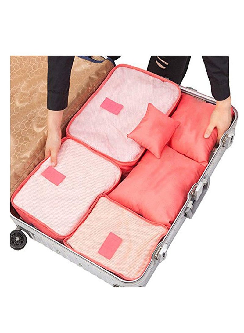 KASTWAVE Set of 6 Travel Clothes Storage Sorting Bags, 3 Various Sizes Travel Luggage Packing Organizers, Travel Cubes Organizer Bags Compression for Travel Carry On Suitcase Clothes - Image 3