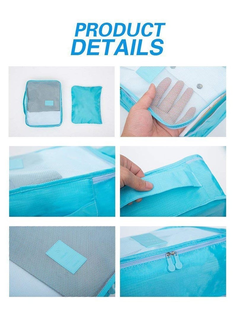 KASTWAVE Set of 6 Travel Clothes Storage Sorting Bags, 3 Various Sizes Travel Luggage Packing Organizers, Travel Cubes Organizer Bags Compression for Travel Carry On Suitcase Clothes - Image 5